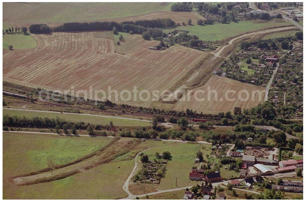 Wittenberg from above - Bau der Ortsumgehungsstraße B2 / B 187 südöstlich in Wittenberg an der Elbe. Projektsteuerung: Schüßler-Plan Ingenieurgesellschaft für Bau- und Verkehrswegeplanung mbH.