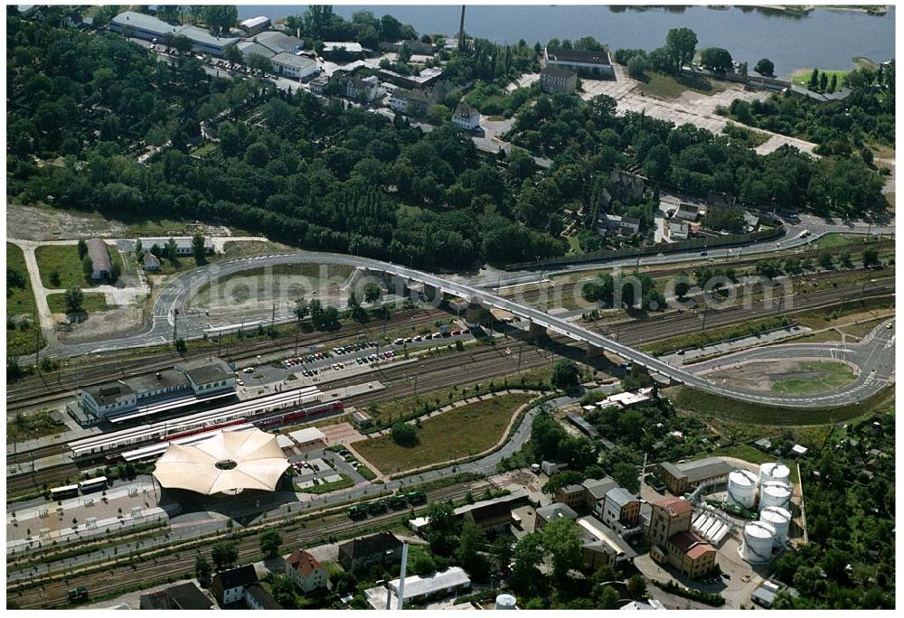 Aerial image Wittenberg - Bau der Ortsumgehungsstraße B2 / B 187 südöstlich in Wittenberg an der Elbe. Projektsteuerung: Schüßler-Plan Ingenieurgesellschaft für Bau- und Verkehrswegeplanung mbH.