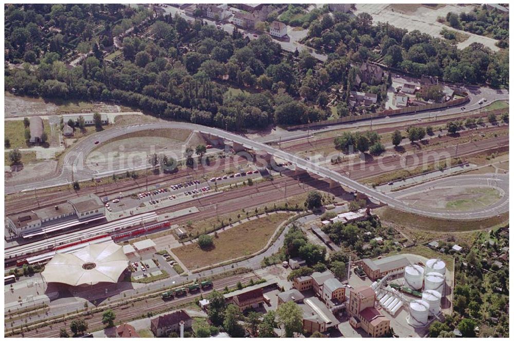 Aerial photograph Wittenberg - Bau der Ortsumgehungsstraße B2 / B 187 südöstlich in Wittenberg an der Elbe. Projektsteuerung: Schüßler-Plan Ingenieurgesellschaft für Bau- und Verkehrswegeplanung mbH.