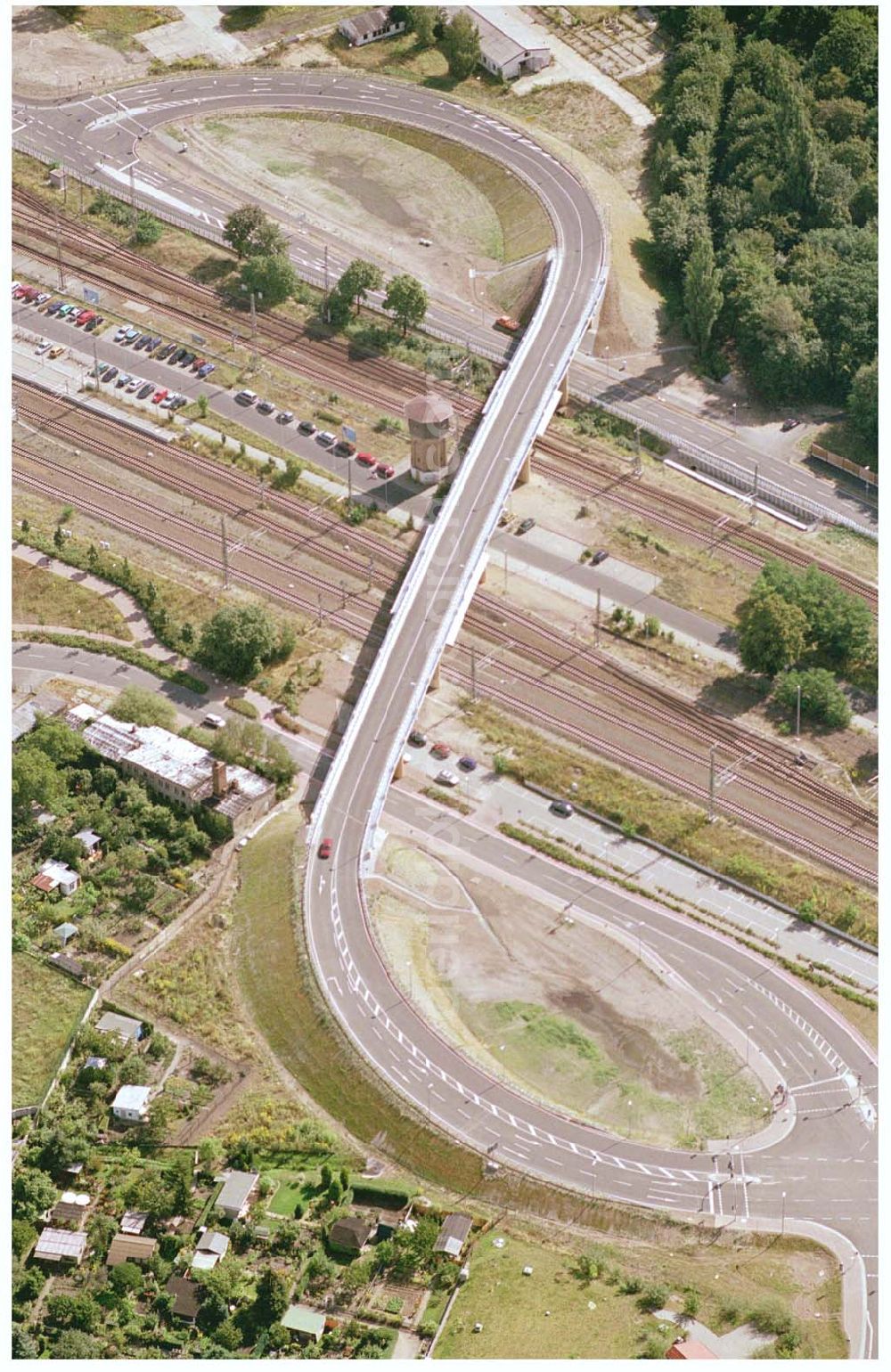 Aerial image Wittenberg - Bau der Ortsumgehungsstraße B2 / B 187 südöstlich in Wittenberg an der Elbe. Projektsteuerung: Schüßler-Plan Ingenieurgesellschaft für Bau- und Verkehrswegeplanung mbH.