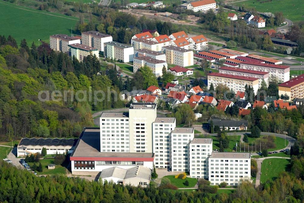 Friedrichroda (Thüringen) from the bird's eye view: Blick auf das Berghotel in der Bergstraße Friedrichroda im Thüringer Wald. Kontakt: