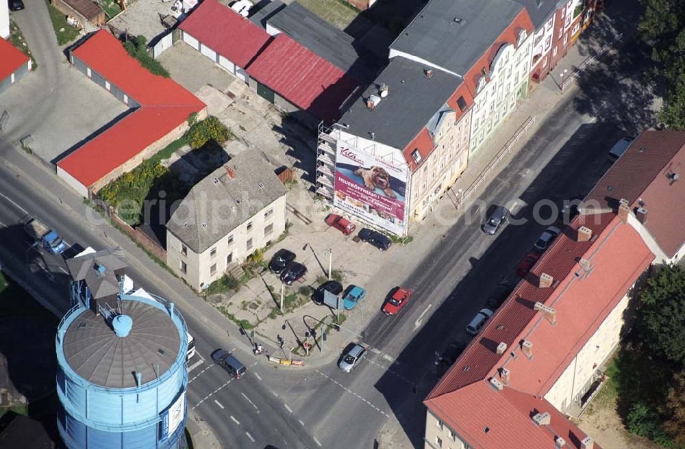 Bernau bei Berlin from the bird's eye view: Blick auf Wohnhäuser in der Berliner Straße in Bernau bei Berlin in Brandenburg.