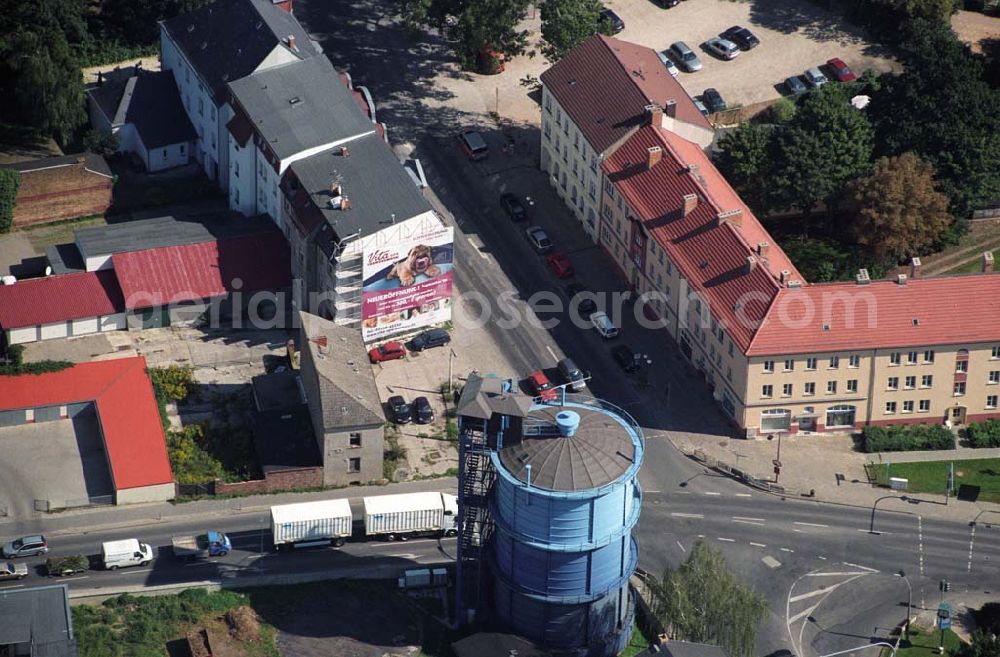 Aerial image Bernau bei Berlin - Blick auf Wohnhäuser in der Berliner Straße in Bernau bei Berlin in Brandenburg.