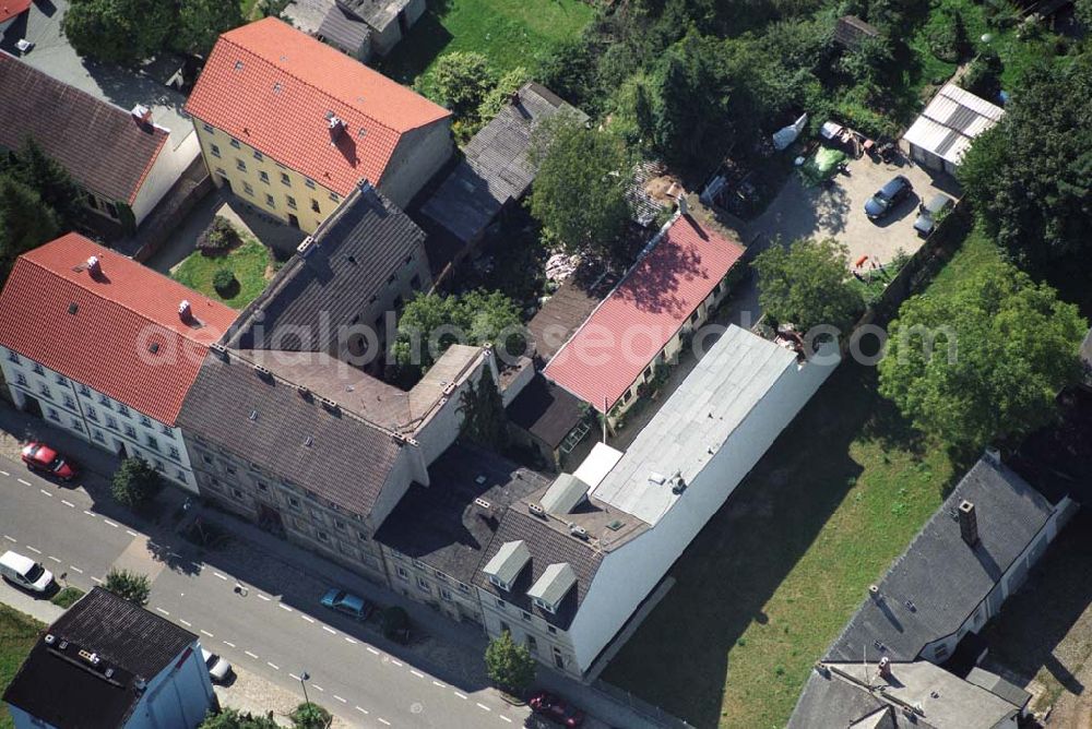 Aerial photograph Bernau bei Berlin - Blick auf Wohnhäuser in der Weinbergstraße in Bernau bei Berlin in Brandenburg.