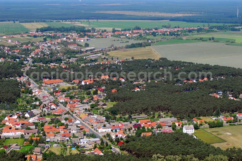 Brück from above - ; Blick auf Brück OT Rottstock; Amt Brück:Ernst-Thälmann-Str.59; 14822 Brück; Telefon: 033844/ 620;