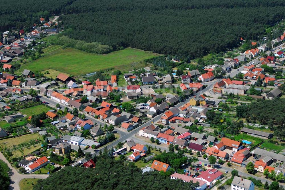 Aerial image Brück - ; Blick auf Brück OT Rottstock; Amt Brück:Ernst-Thälmann-Str.59; 14822 Brück; Telefon: 033844/ 620;