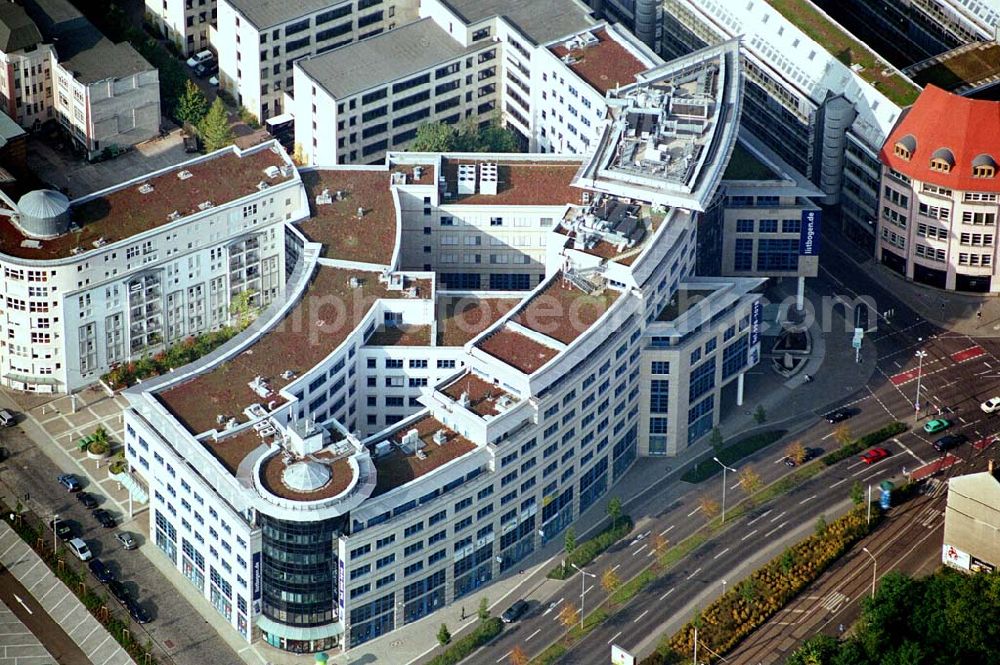 Leipzig / Sachsen from above - Der Listbogen ist eine der besten Büro-Adressen in Leipzig. Nur ca. 800 Meter bis zum Hauptbahnhof und direkt an der B2 gelegen.HVB Immobilien AG; Geschäftsstelle Leipzig; Ludwig-Erhard-Straße 57; 04103 Leipzig; Simone-Angela Moosdorf; Tel. 0341-998-1018; Fax:0341998-1019