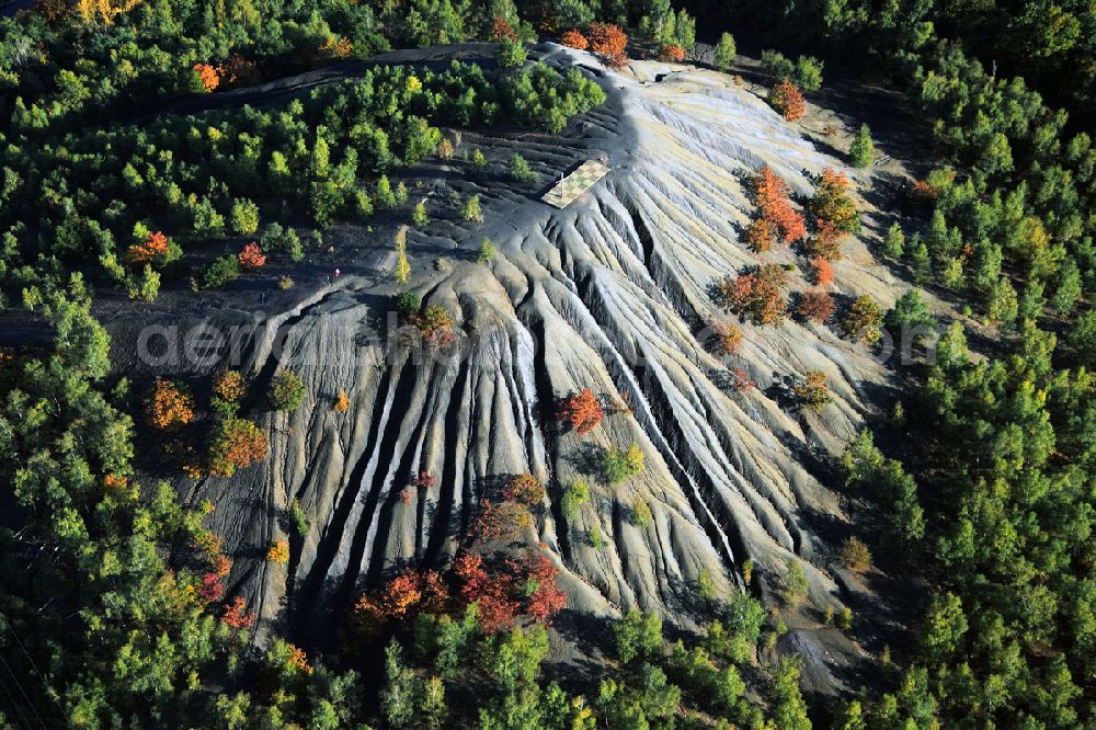 Aerial photograph SAARBRÜCKEN OT DUDWEILER - View of the tailings pile in the district Dudweiler Jägersfreude in Saarbrücken in Saarland