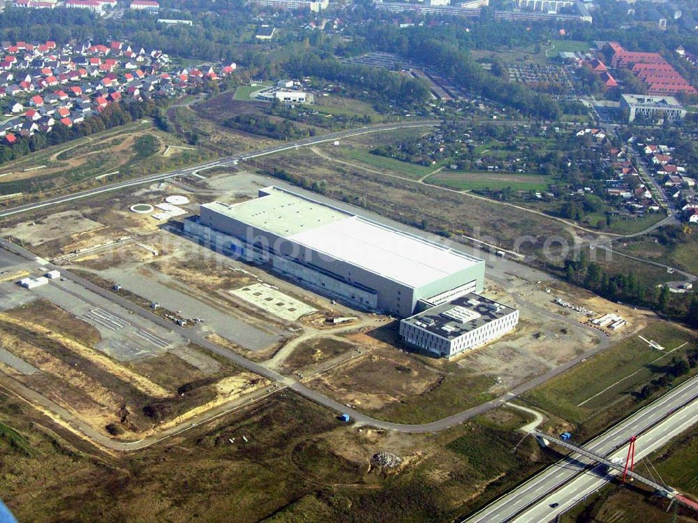 Aerial photograph Frankfurt / Oder - Die gescheiterte Chip-Fabrik in Frankfurt/Oder. Brandenburg hatte sich mit 38 Millionen Dollar an der Betreibergesellschaft für die Fabrik beteiligt, auch der Chiphersteller Intel wollte ursprünglich 40 Millionen Euro investieren.