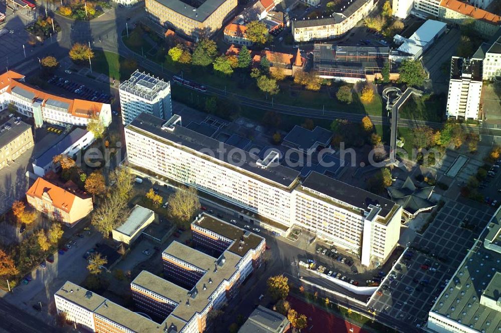 Aerial photograph Cottbus - 29.10.2005 Cottbus, Gelände der Cottbusser Innenstadt am Bereich der Bahnhofstraße, Karl-Liebknecht-Straße, Berliner Straße und Spremberger Straße. Planungsfläche für die Errrichtung der CITY-GALERIE der ECE-Projektmanagement GmbH Hamburg.