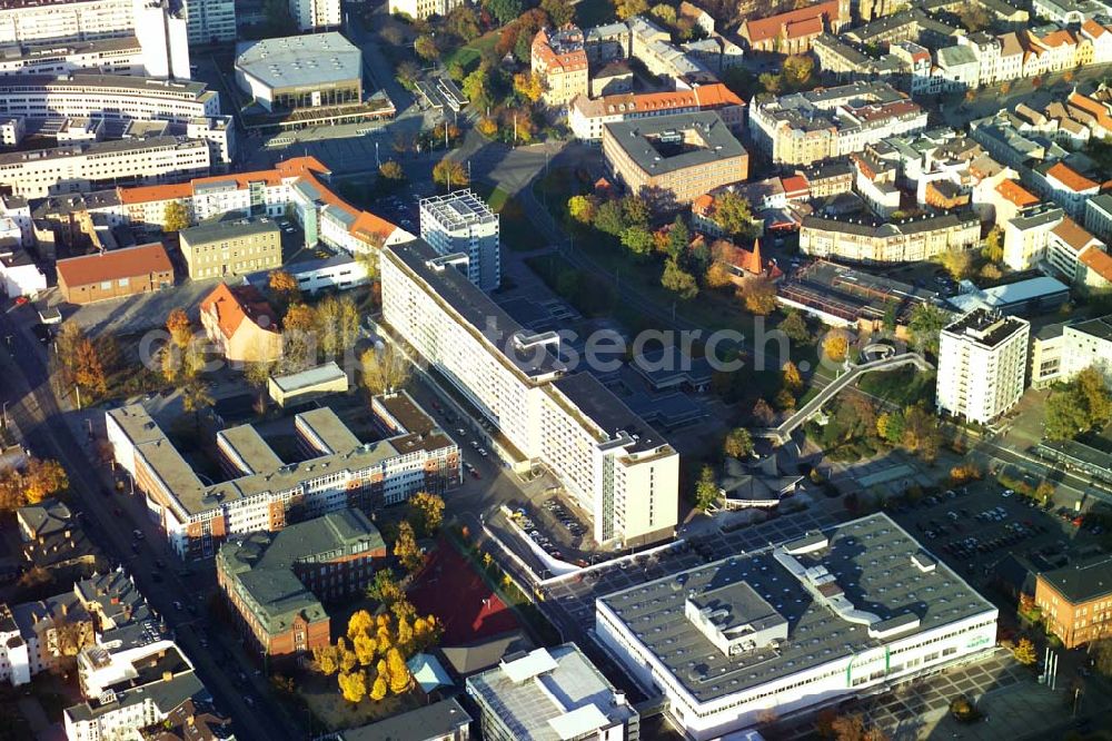 Aerial image Cottbus - 29.10.2005 Cottbus, Gelände der Cottbusser Innenstadt am Bereich der Bahnhofstraße, Karl-Liebknecht-Straße, Berliner Straße und Spremberger Straße. Planungsfläche für die Errrichtung der CITY-GALERIE der ECE-Projektmanagement GmbH Hamburg.