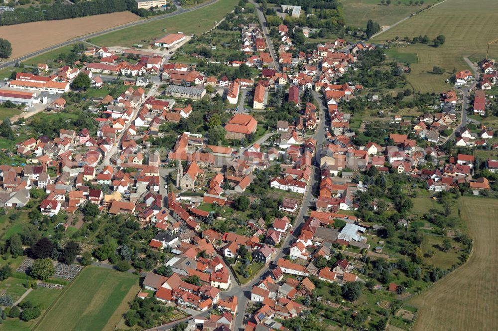 Deuna from above - Blick auf Deuna. Deuna ist eine Gemeinde im Landkreis Eichsfeld. Sie befindet sich im Bundesland Thüringen und gehört zur Verwaltungsgesellschaft Eichsfelder Kessel. 1162 wurde Deuna das erste Mal urkundlich erwähnt. Kontakt: Gemeinde Deuna, Hauptstraße 30, 37355 Deuna, Tel.: +49(0)36076 44761, Achim Walder: