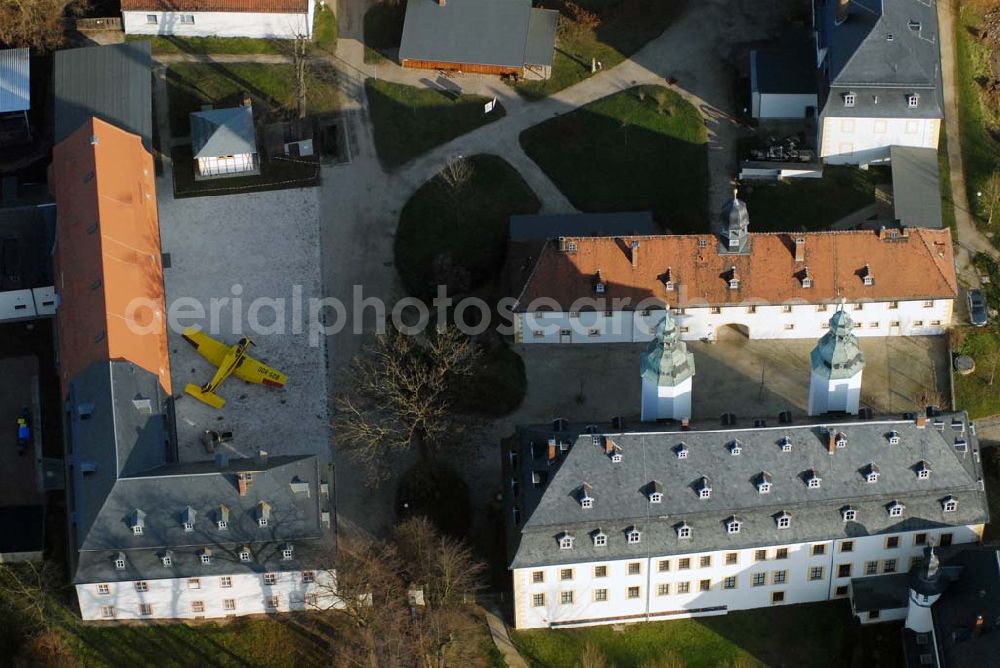 Aerial image Blankenhain / Thürigen - Blick auf das Deutsches Landwirtschaftsmuseum im Schloss Blankenhain, 08451 Crimmitschau/OT Blankenhain, Leitung: Jürgen Knauss Tel.: (036608) 23 21, Fax: (036608) 23 32, Web: