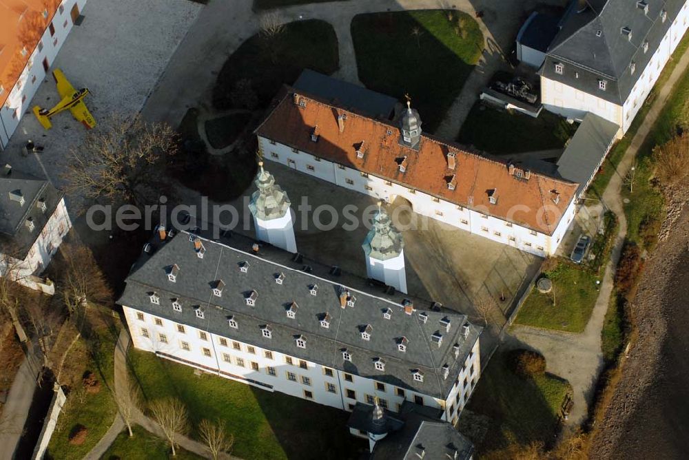 Blankenhain / Thürigen from above - Blick auf das Deutsches Landwirtschaftsmuseum im Schloss Blankenhain, 08451 Crimmitschau/OT Blankenhain, Leitung: Jürgen Knauss Tel.: (036608) 23 21, Fax: (036608) 23 32, Web: