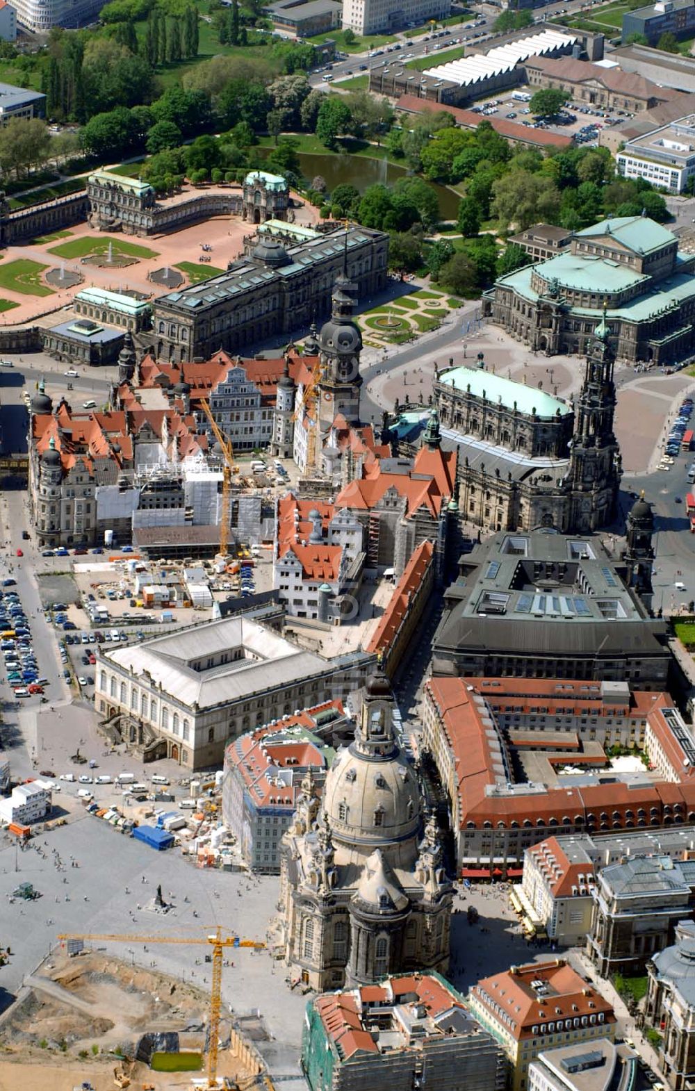 Aerial image Dresden - Blick auf die Dresdner Altstadt.