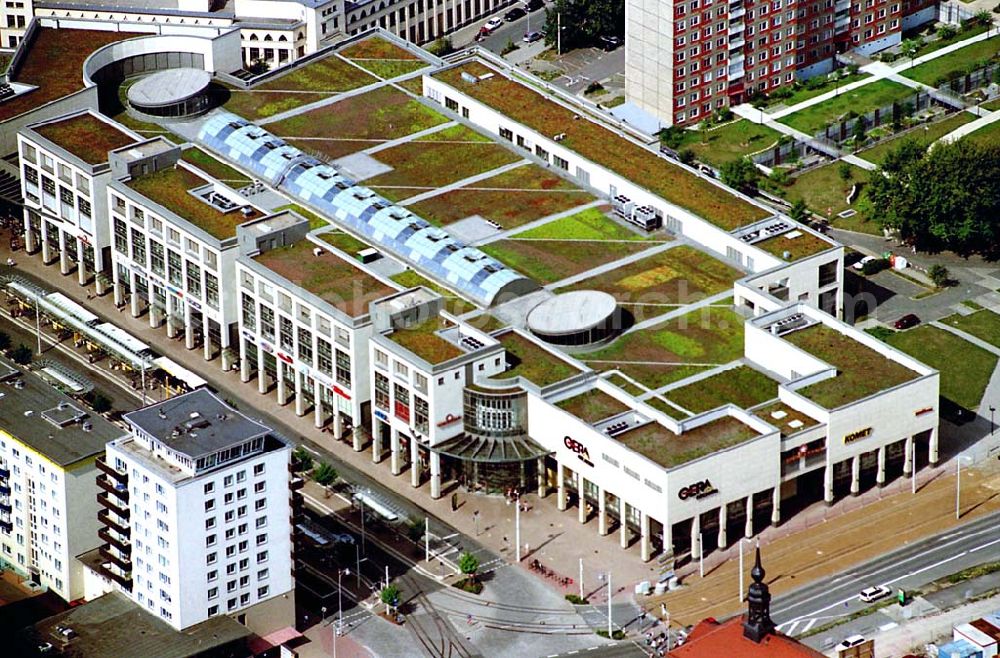 Gera / Thüringen from above - Blick auf das Einkaufszentrum Gera Arcaden der mfi management für immobilien AG.