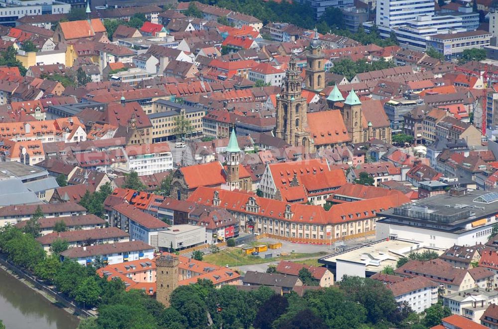 Aerial image Heilbronn - Blick auf die Erschließungsfläche für die neue Stadtgalerie Heilbronn. Der Bau am neuen Einkaufszentrum hat im März 2006 auf dem Lan derer-Areal in der Altstadt begonnen und soll 2007 beendet sein. Projektleitung: ECE Projektmanagement GmbH (Kontakt Pressestelle: ECE Projektmanagement G.m.b.H. & Co. KG, Öffentlichkeitsarbeit und Akquisition, Heegbarg 30, 22391 Hamburg, Telefon (040) 60 60 6-353, Telefax (040) 60 60 6-511, E-Mail: photo@ece.de, E-Mail: press@ece.de,