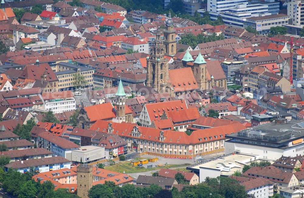 Aerial image Heilbronn - Blick auf die Erschließungsfläche für die neue Stadtgalerie Heilbronn. Der Bau am neuen Einkaufszentrum hat im März 2006 auf dem Lan derer-Areal in der Altstadt begonnen und soll 2007 beendet sein. Projektleitung: ECE Projektmanagement GmbH (Kontakt Pressestelle: ECE Projektmanagement G.m.b.H. & Co. KG, Öffentlichkeitsarbeit und Akquisition, Heegbarg 30, 22391 Hamburg, Telefon (040) 60 60 6-353, Telefax (040) 60 60 6-511, E-Mail: photo@ece.de, E-Mail: press@ece.de,