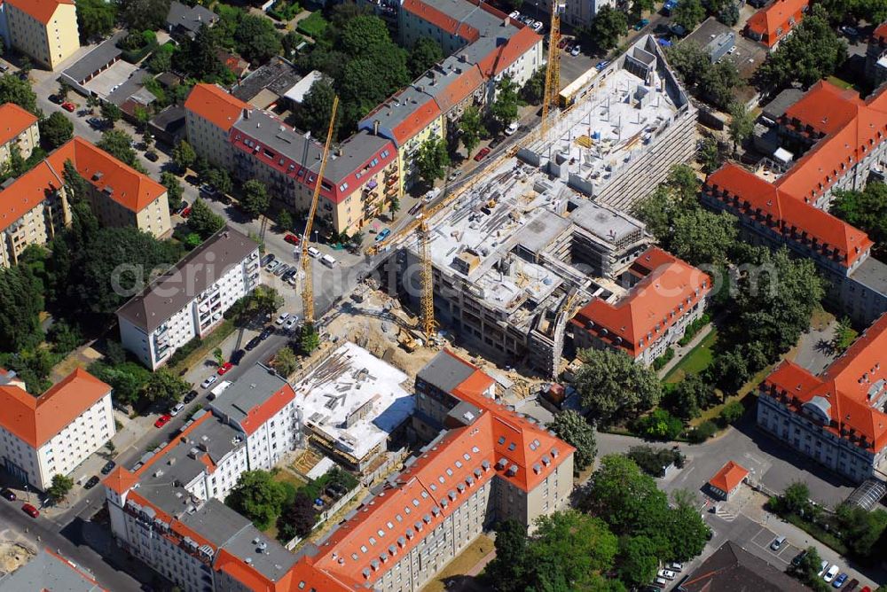 Berlin Lichtenberg from the bird's eye view: Blick auf den Erweiterungsbau am Krankenhaus Lichtenberg in der Fanningerstraße.