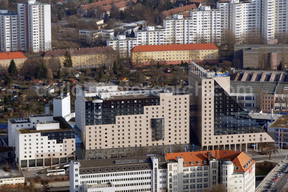 Berlin from the bird's eye view: Blick auf das Estrel Hotel Berlin. (Estrel Berlin, Sonnenallee 225, 12057 Berlin, Tel.: 030/6831-22522,