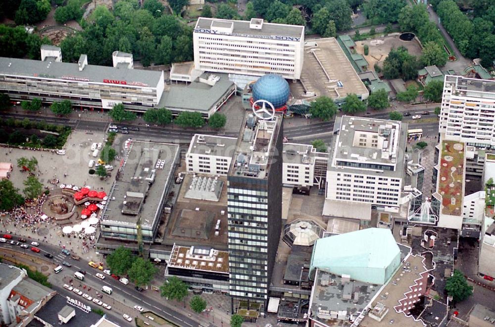 Aerial image Berlin - 23.07.1995 Blick auf das Europacenter