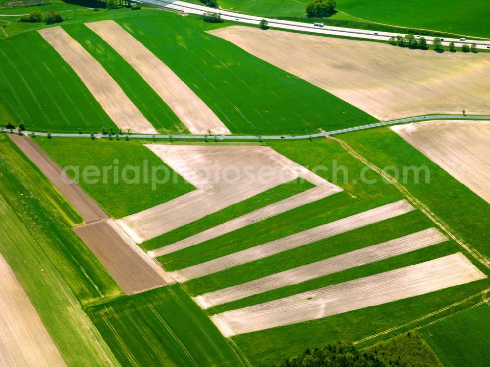 Aerial image Tautendorf - View of field structures near Tautendorf in the state Thuringia