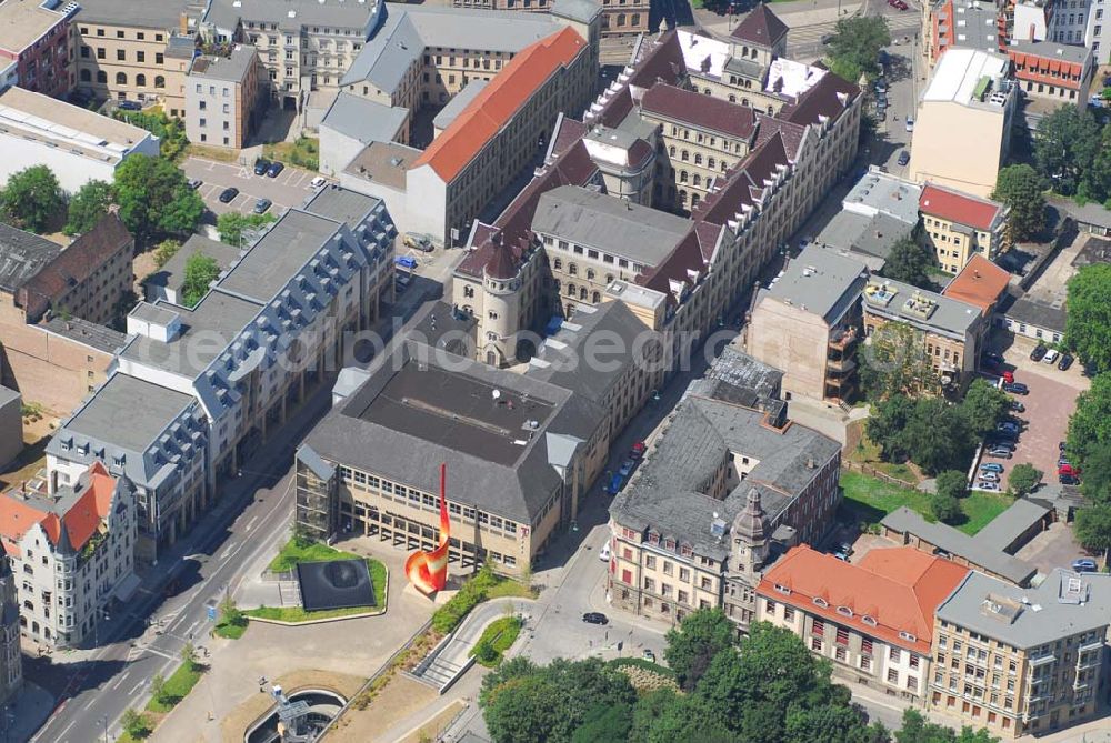 Aerial image Halle/Saale - Blick auf das Gebäde der Baden-Württembergischen Bank (