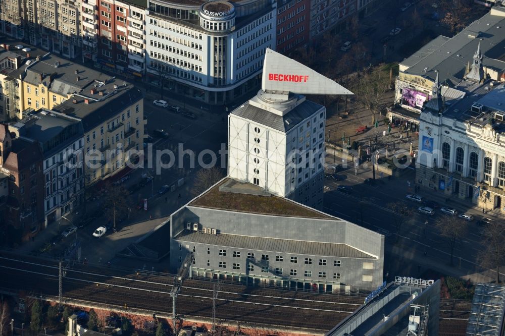 Berlin from above - View of the building of the company Beckhoff Automation in the Kantstrasse in Berlin-Charlottenburg. The company is a manufacturer of automation equipment and part of the Beckhoff Group