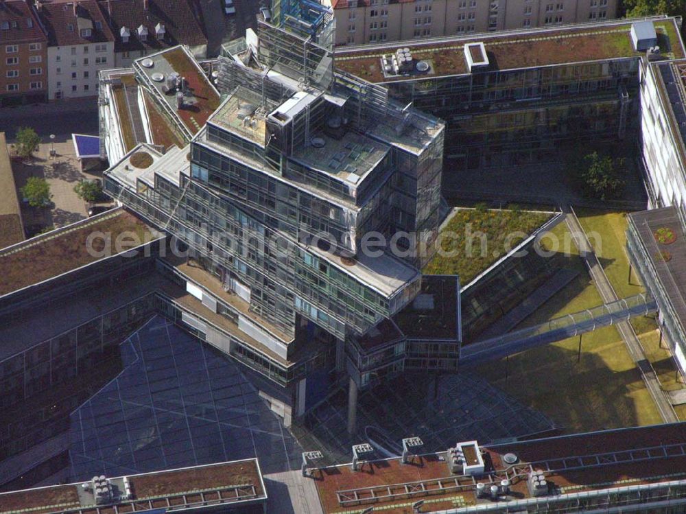 Aerial image Hannover (Niedersachsen) - NORD/LB Norddeutsche Landesbank Girozentrale,Friedrichswall 10 30159 Hannover; Tel.: 0511/ 361-0; Fax: 0511/ 361-2502; E-Mail:info@nordlb.de