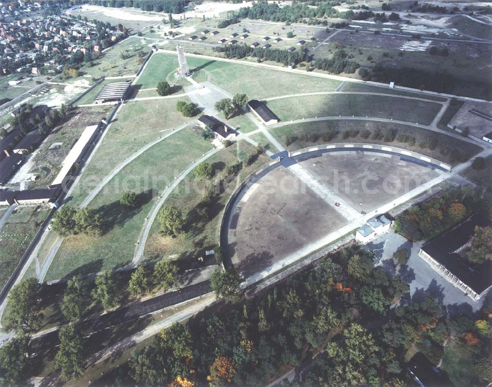 Oranienburg / BRB from the bird's eye view: Blick auf das Gelände des ehemaligen Konzentrationslagers Sachsenhausen in Oranienburg / BRB.