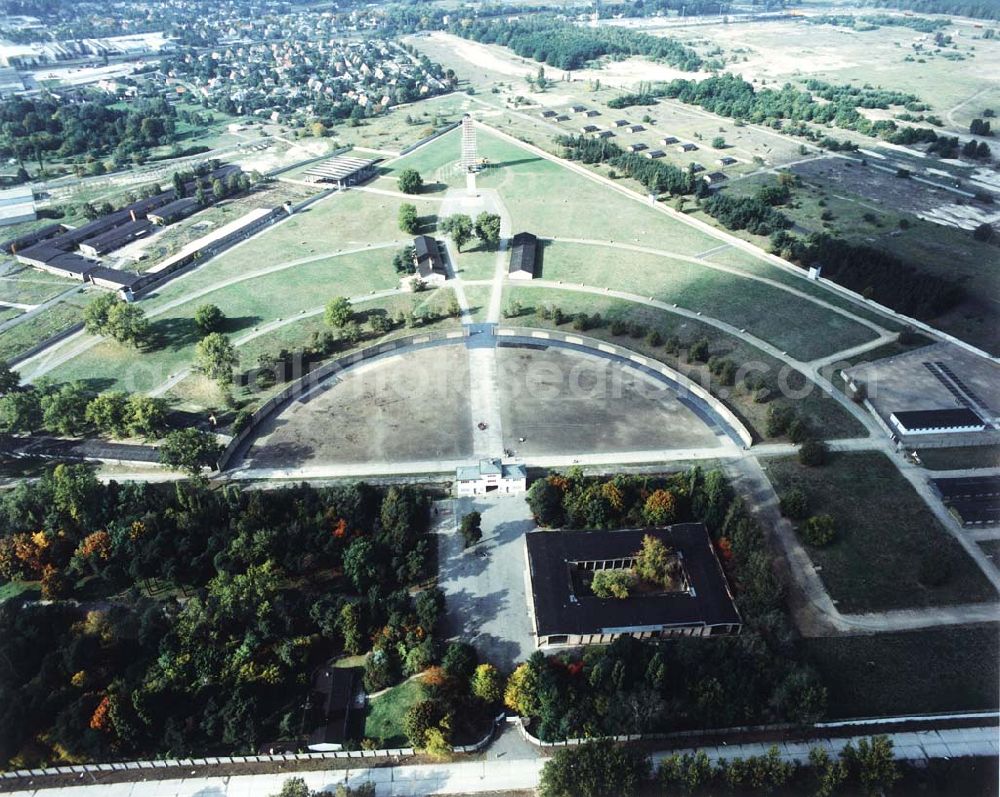 Aerial photograph Oranienburg / BRB - Blick auf das Gelände des ehemaligen Konzentrationslagers Sachsenhausen in Oranienburg / BRB.