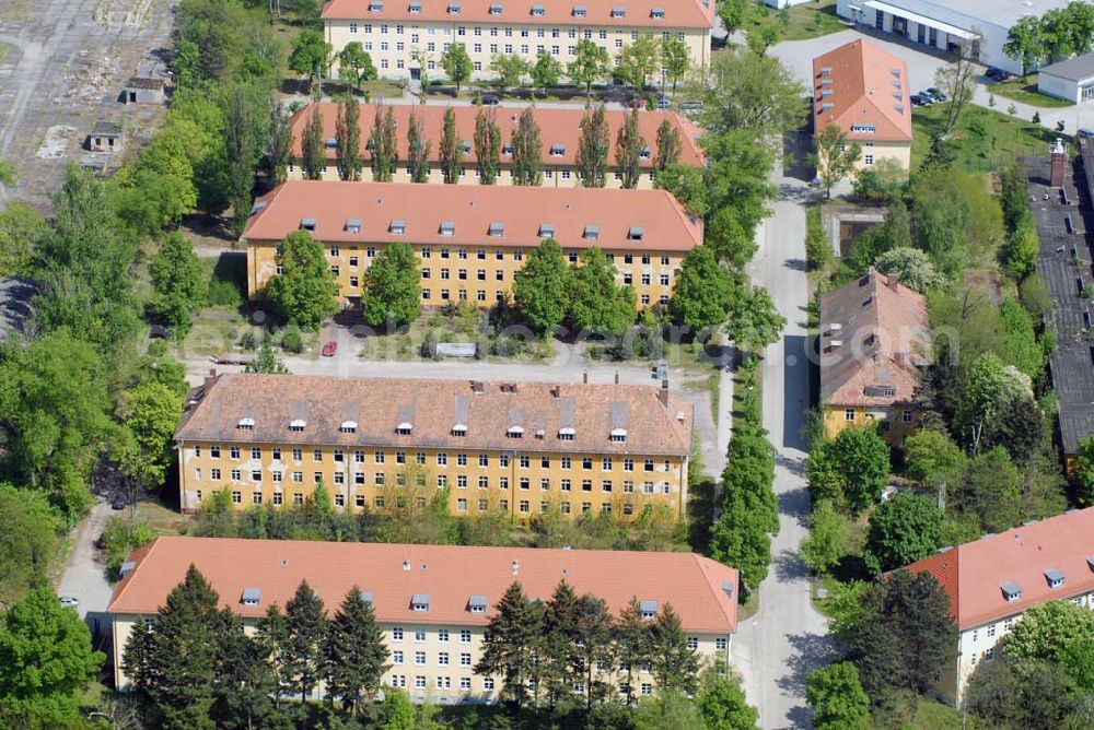 Wünsdorf from the bird's eye view: Blick auf das Gelände der Waldstadt Wünsdorf, dem ehemaligen russischen Oberkommando in Wünsdorf (Brandenburg)