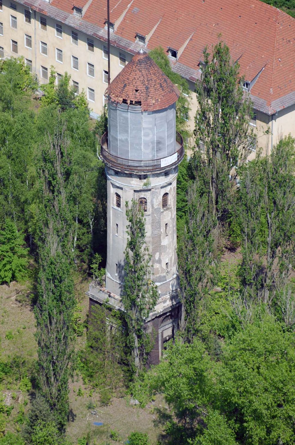 Aerial image Wünsdorf - Blick auf das Gelände der Waldstadt Wünsdorf, dem ehemaligen russischen Oberkommando in Wünsdorf (Brandenburg)