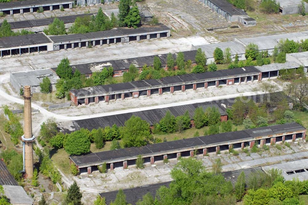 Wünsdorf from above - Blick auf das Gelände der Waldstadt Wünsdorf, dem ehemaligen russischen Oberkommando in Wünsdorf (Brandenburg)