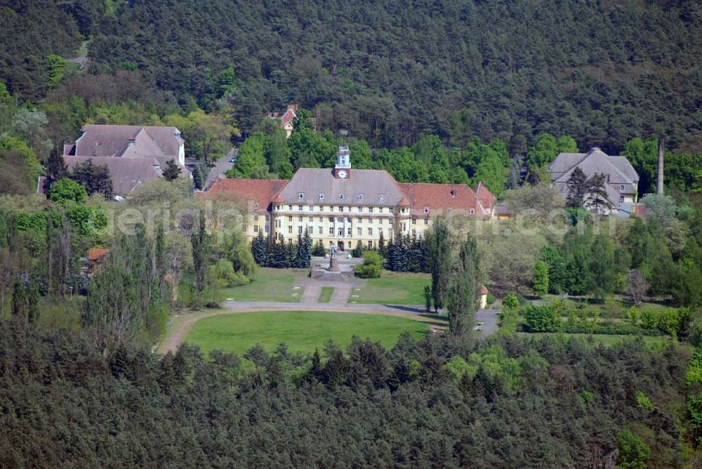 Wünsdorf from above - Blick auf das Gelände der Waldstadt Wünsdorf, dem ehemaligen russischen Oberkommando in Wünsdorf (Brandenburg)