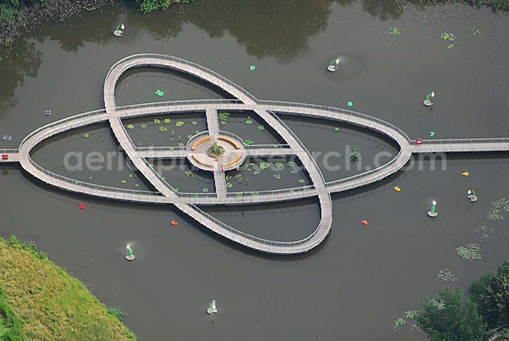 Aerial photograph Rathenow - Blick auf das Gelände der Landesgartenschau 2006 in Rathenow, die dieses Jahr unter dem Motto Den Farben aud der Spur auf der Schwedendemm-Insel, dem Weinberg und in der Altstadt von Rathenow stattfindet. Kontakt: Landesgartenschau Rathenow 2006 GmbH, Schwedendamm 1, 14712 Rathenow, info@laga-rathenow2006.de,