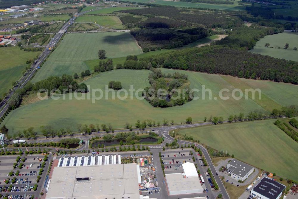 Rangsdorf from above - Gewerbegebiet Theresenhof; DE - 15834 Berlin Rangsdorf; Telefon: 03 37 08 / 23 00; Telefax: 03 37 08 / 23 09 9;