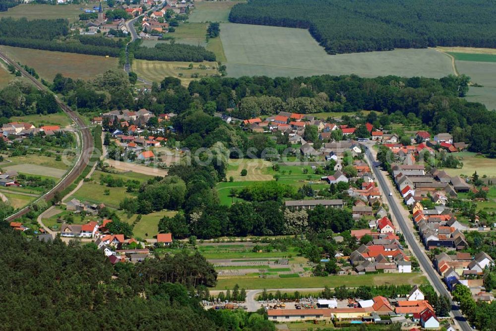 Gömnigk from the bird's eye view: Blick auf Gömnigk; PLZ: 14822;