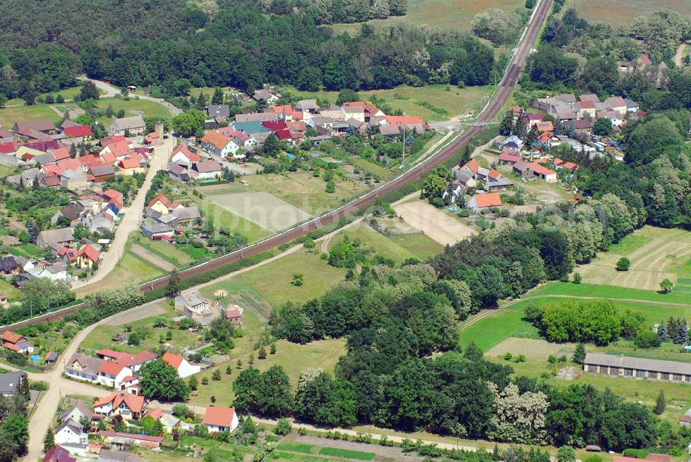 Aerial image Gömnigk - Blick auf Gömnigk; PLZ: 14822;