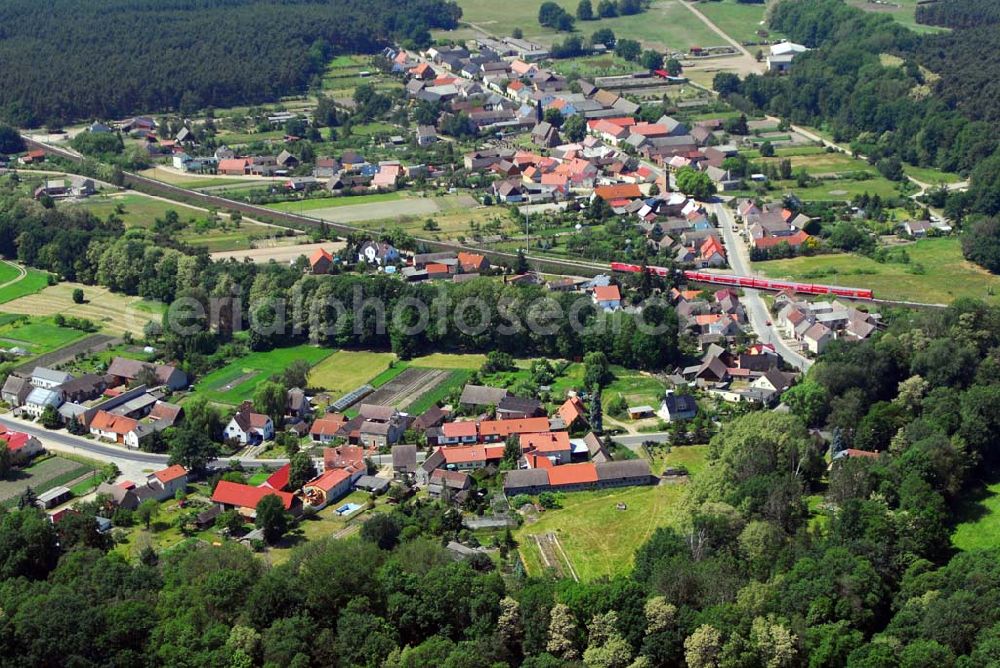 Gömnigk from above - Blick auf Gömnigk; PLZ: 14822;