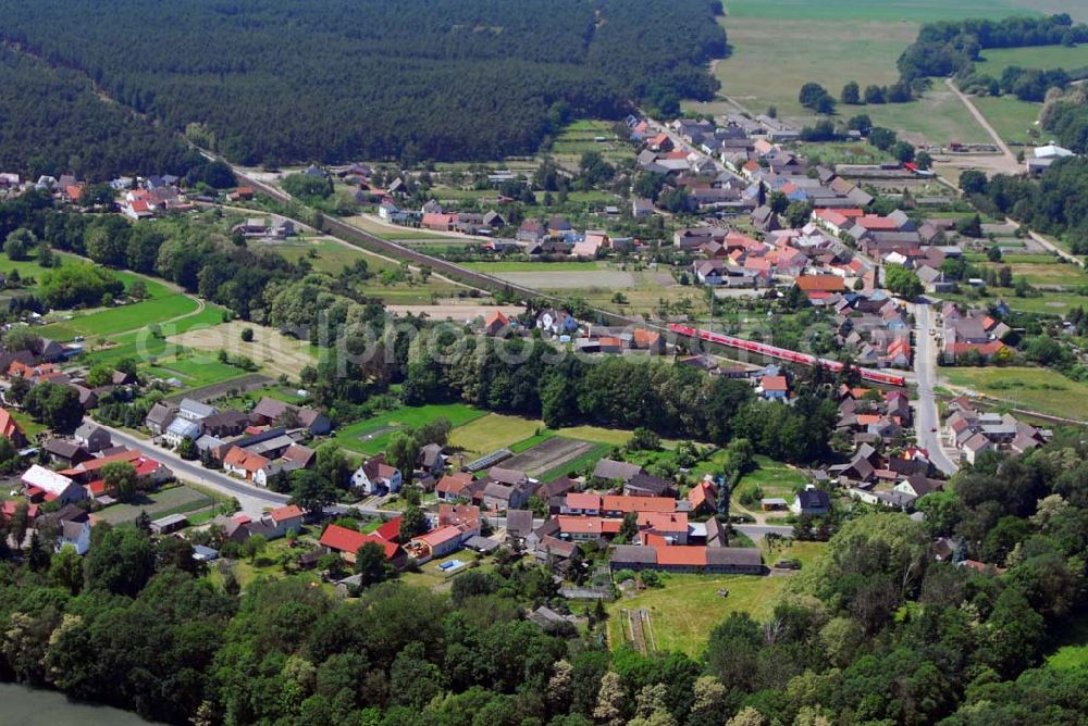 Gömnigk from the bird's eye view: Blick auf Gömnigk; PLZ: 14822;