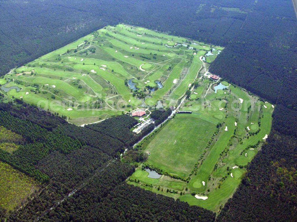 Aerial image Börnicke - Blick auf die Golfanlage Kallin,Am Kallin 1,D-14641 Börnicke,Fon (03 32 30) 8 94-0,Fax (03 32 30) 8 94-19,info@golf-kallin.de