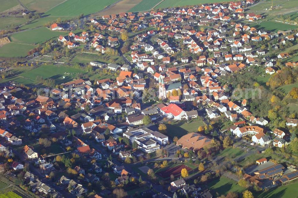 Aerial photograph Hofbieber - 28.10.2005 Hofbieber, Die Großgemeinde Hofbieber liegt im Landkreis Fulda in Hessen und zählt mit seinen 16 Dörfern zur Rhön und entstand im Jahre 1972.