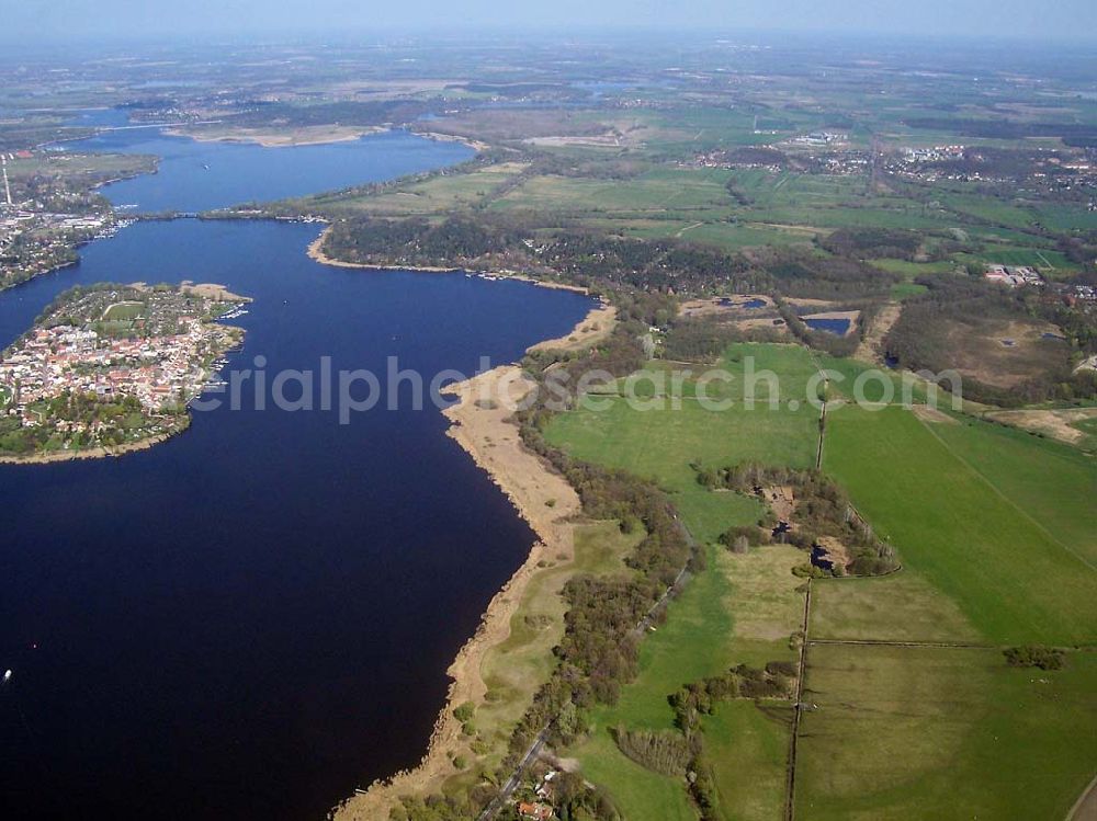 Aerial photograph Werder / Havel - Blick auf die Havellandschaft bei Werder in Brandenburg.