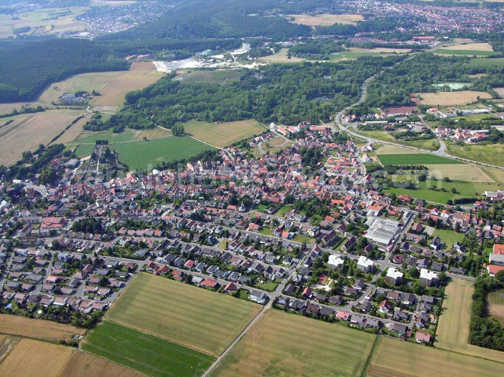 Aerial image Hettenleidelheim / Rheinland-Pfalz - Blick auf Hettenleidelheim mit nördlicher Waldfläche im Bild