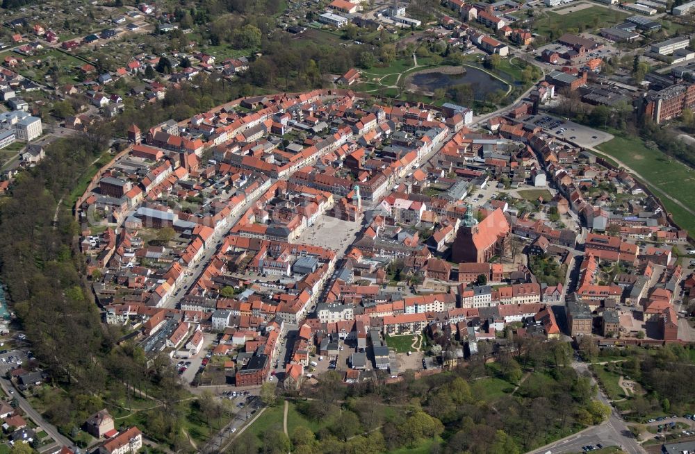 Aerial photograph Wittstock - The historic town of Wittstock in Brandenburg