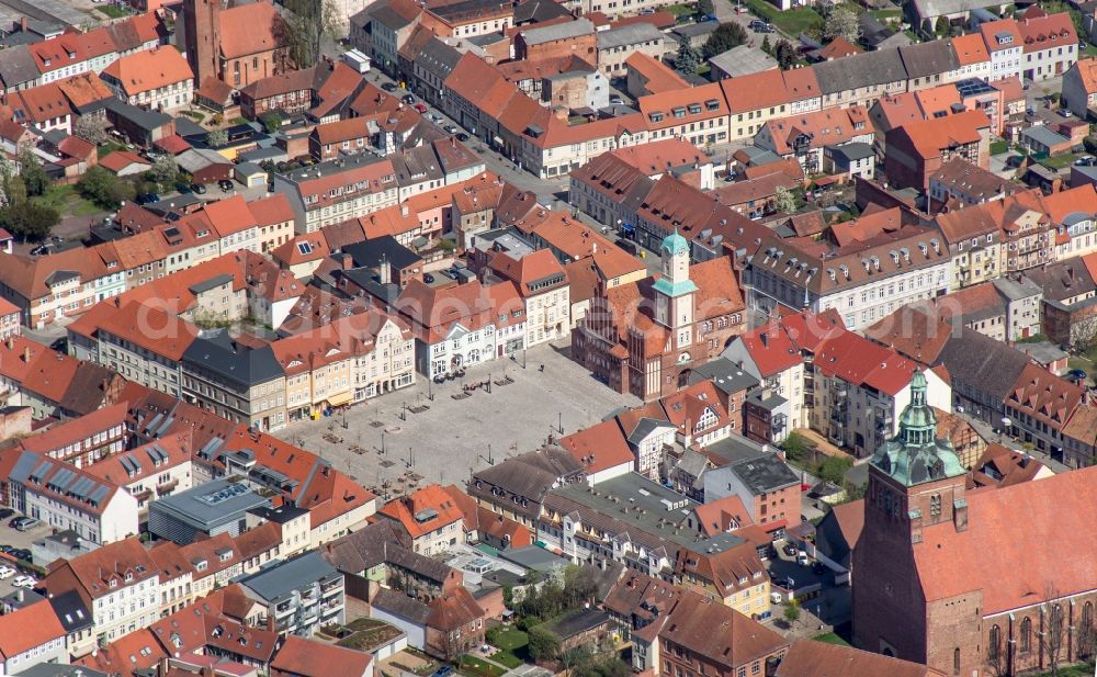 Aerial photograph Wittstock - The historic town of Wittstock in Brandenburg