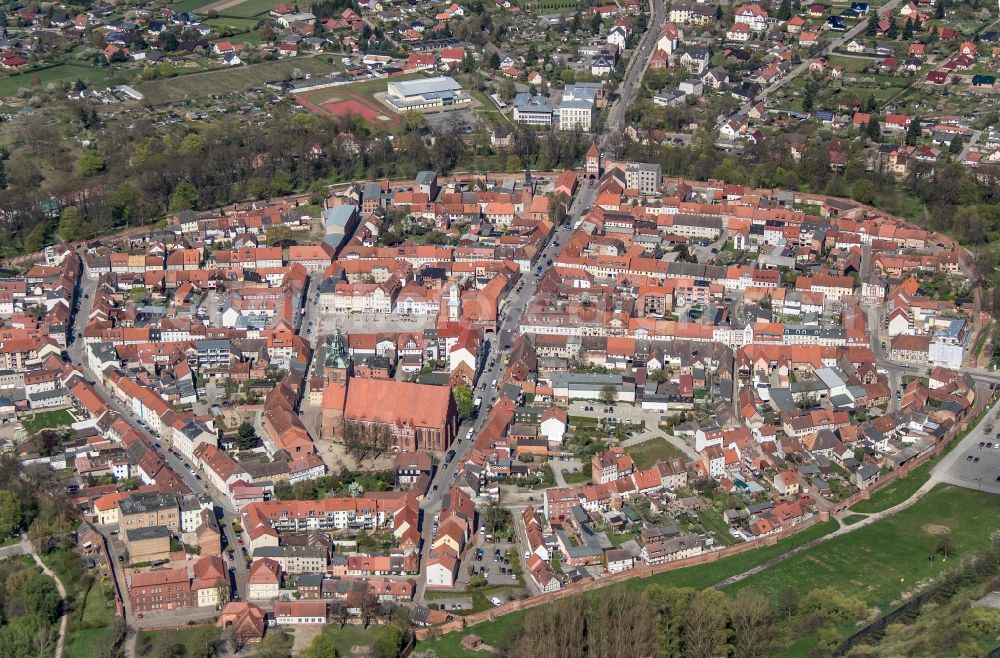 Wittstock from the bird's eye view: The historic town of Wittstock in Brandenburg