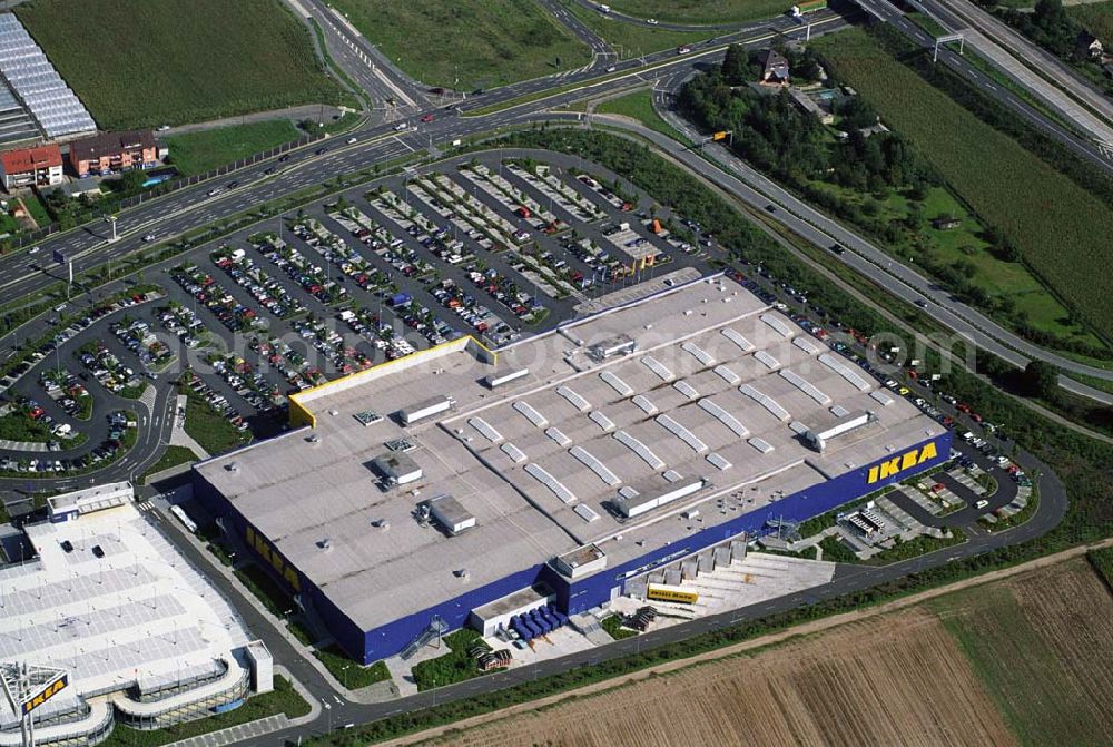 Aerial image Mannheim - Blick auf das IKEA Einrichtungshaus in Mannheim, Kontakt: IKEA Deutschland GmbH & Co. KG, Niederlassung Mannheim, Frankenthaler Straße 123, 68307 Mannheim