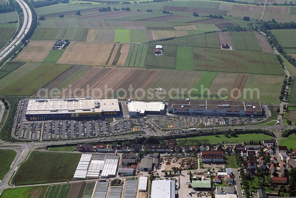 Mannheim from above - Blick auf das IKEA Einrichtungshaus in Mannheim, Kontakt: IKEA Deutschland GmbH & Co. KG, Niederlassung Mannheim, Frankenthaler Straße 123, 68307 Mannheim